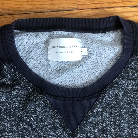 Men’s Shades of Grey Light Baseball Sweater Large - Picture 3 of 4